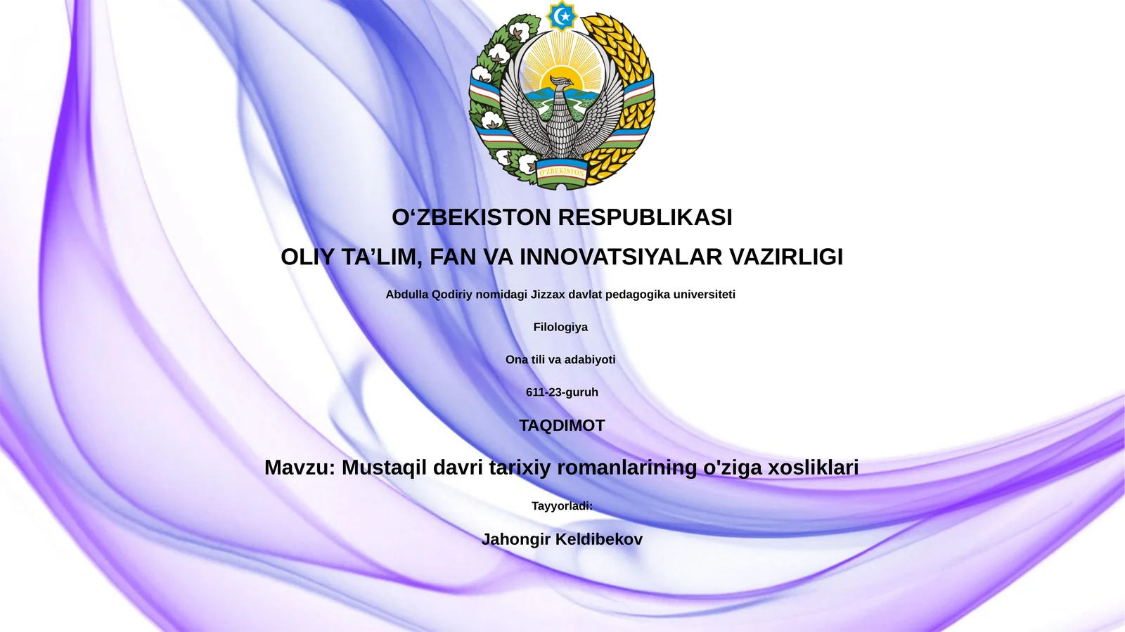 Mustaqil davri tarixiy romanlarining o'ziga xosliklari