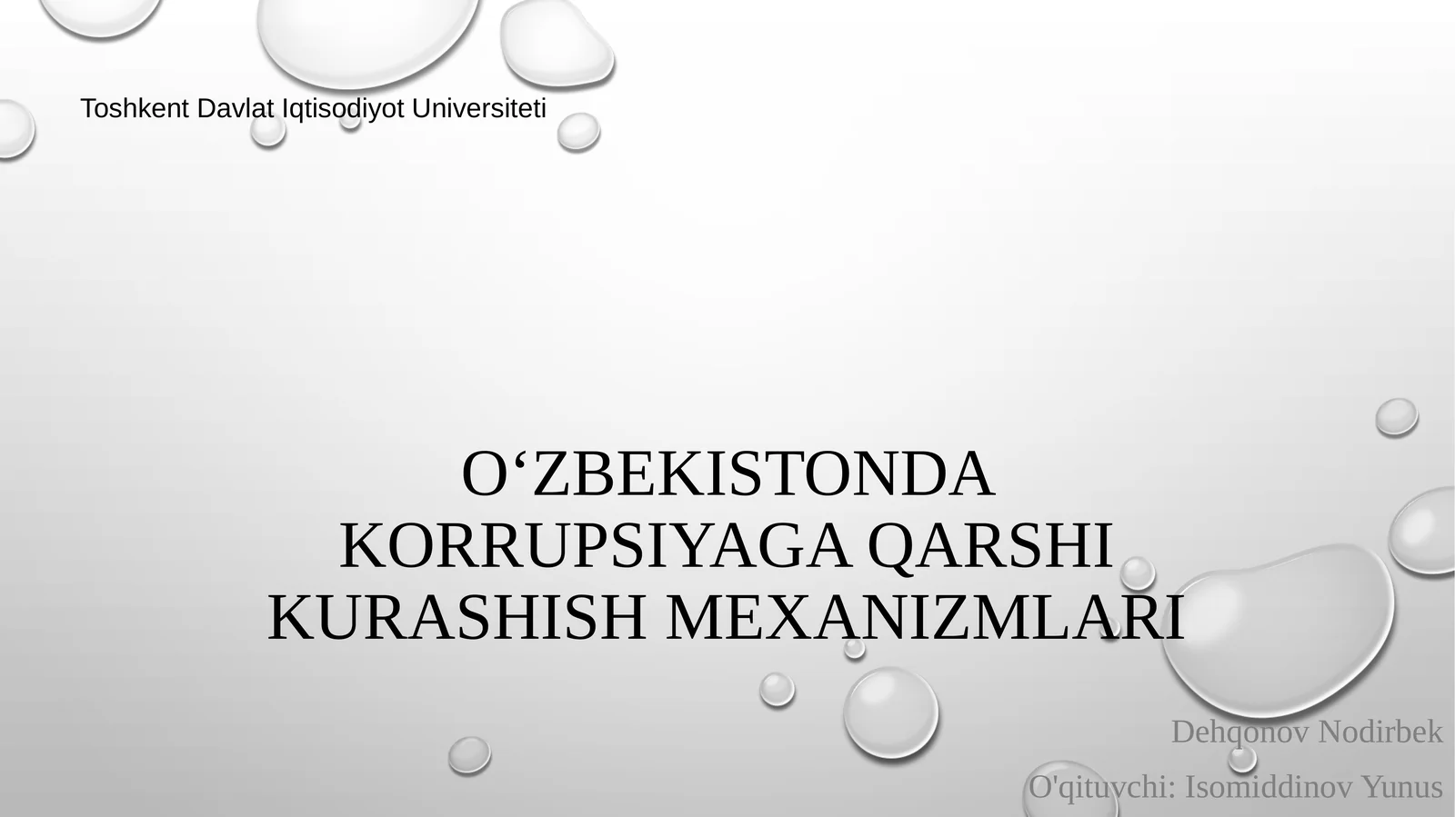Oʻzbekistonda Korrupsiyaga qarshi kurashish mexanizmlari