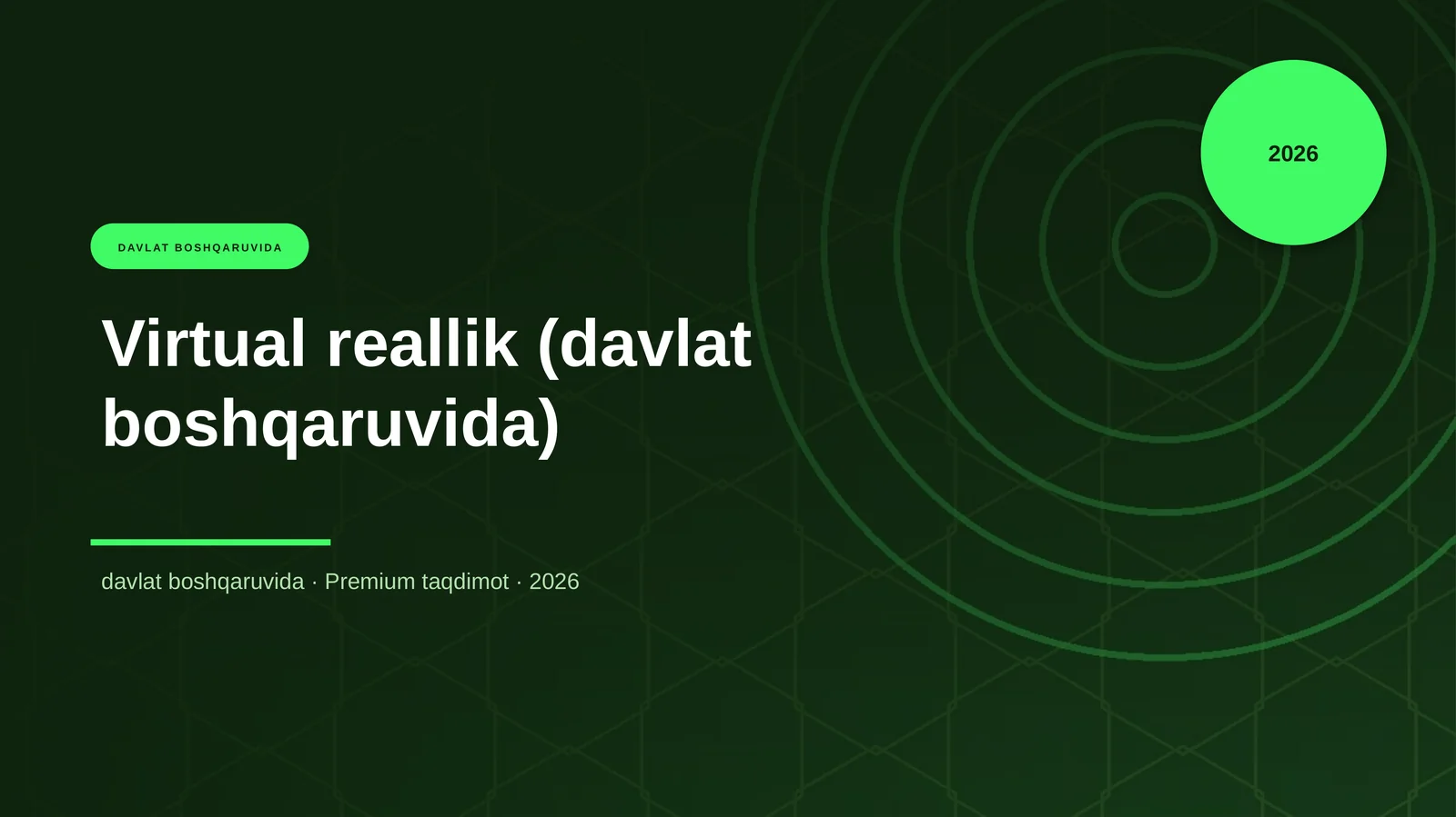 Virtual reallik (davlat boshqaruvida)