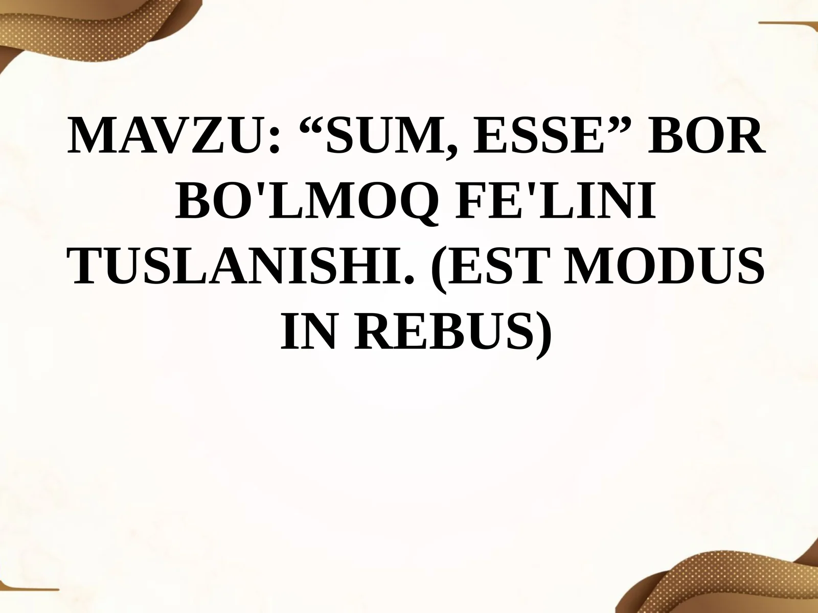 SUM, ESSE