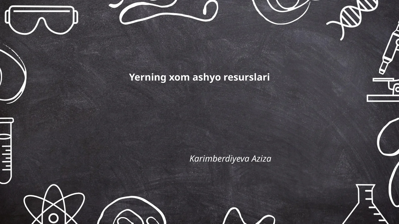 Yerning xom ashyo resurslari