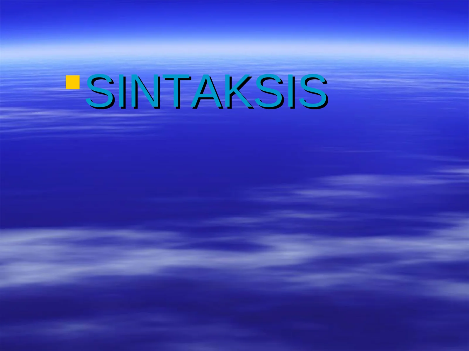 SINTAKSIS