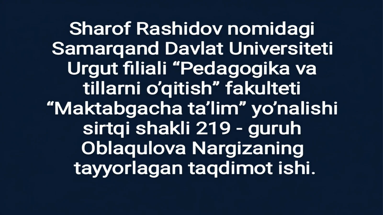 Kinolentalar yordamida mashg‘ulotlar tashkil etish