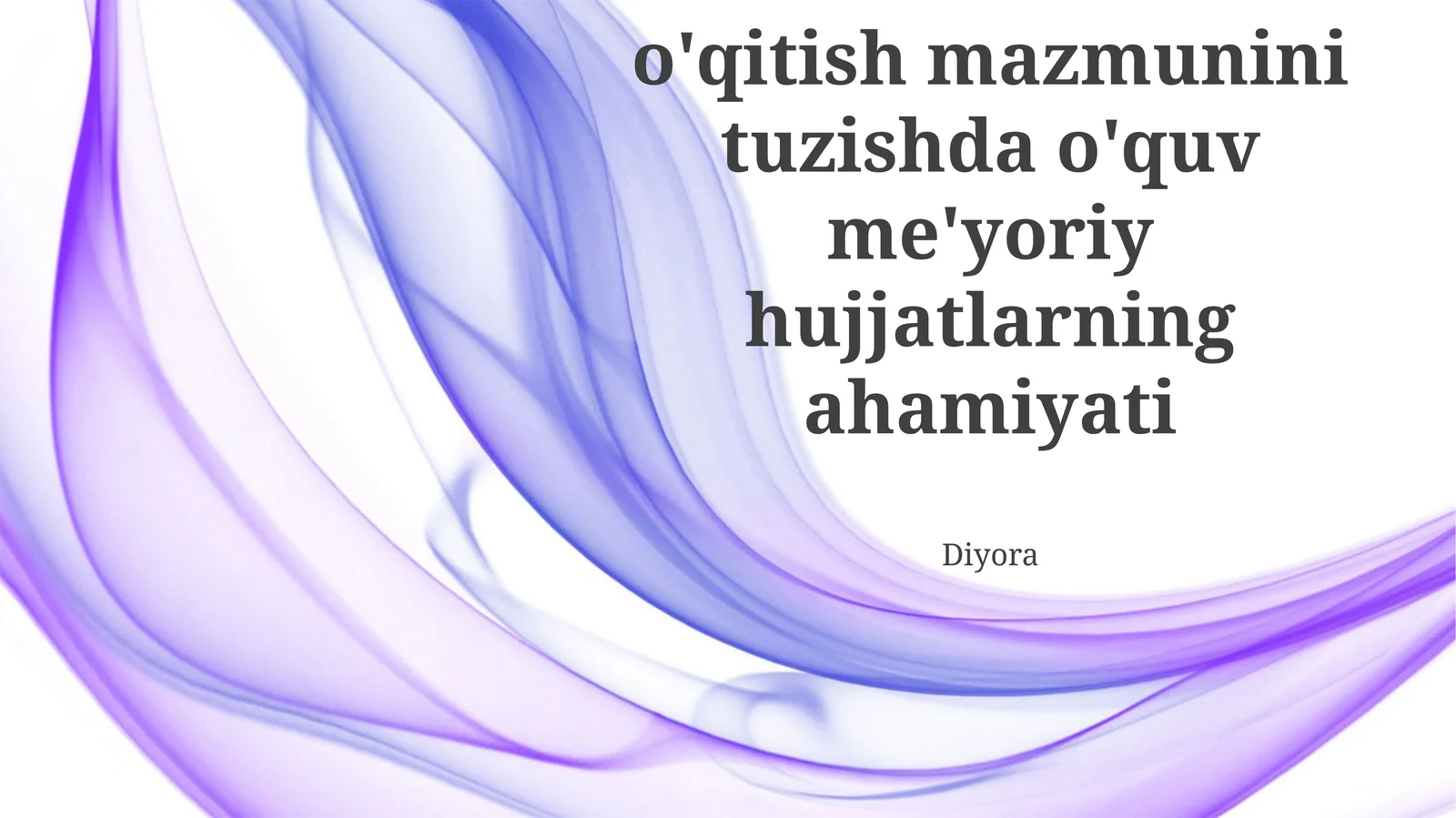 Ta'lim mazmuni va o'qitish mazmunini tuzishda o'quv me'yoriy hujjatlarning ahamiyati