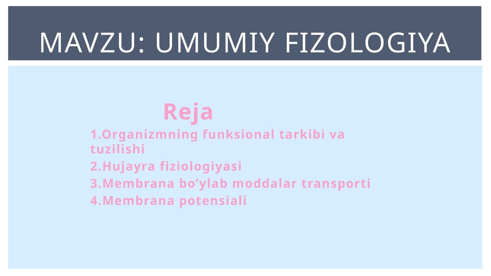 ma'ruzalar haqida
