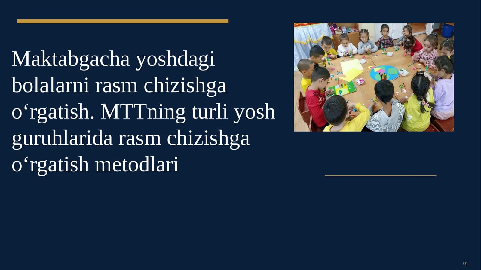 Maktabgacha yoshdagi bolalarni rasm chizishga o‘rgatish. MTTning turli yosh guruhlarida rasm chizishga o‘rgatish metodlari