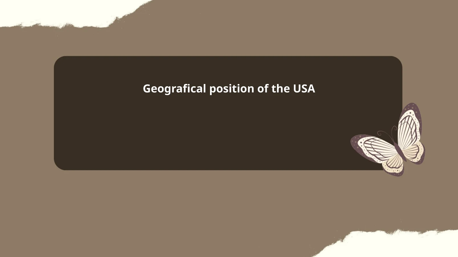 Geografical position of the USA