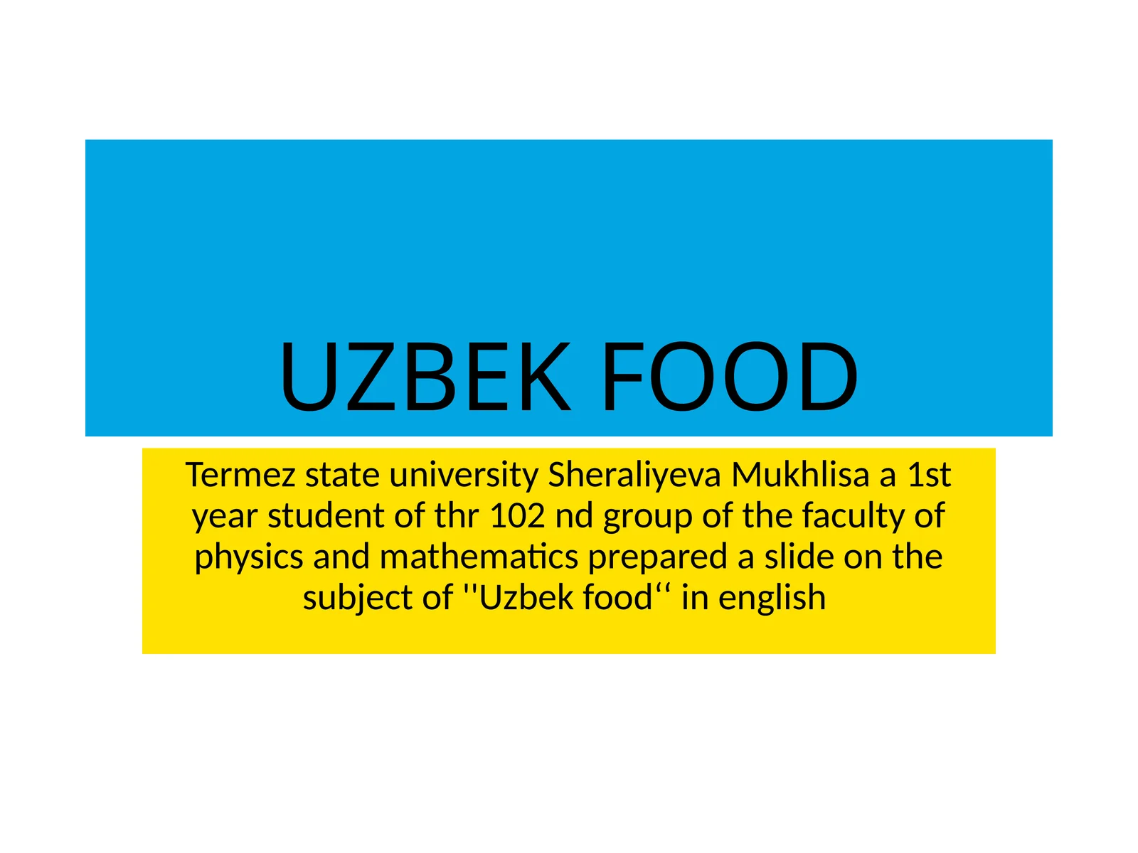 Uzbekfood