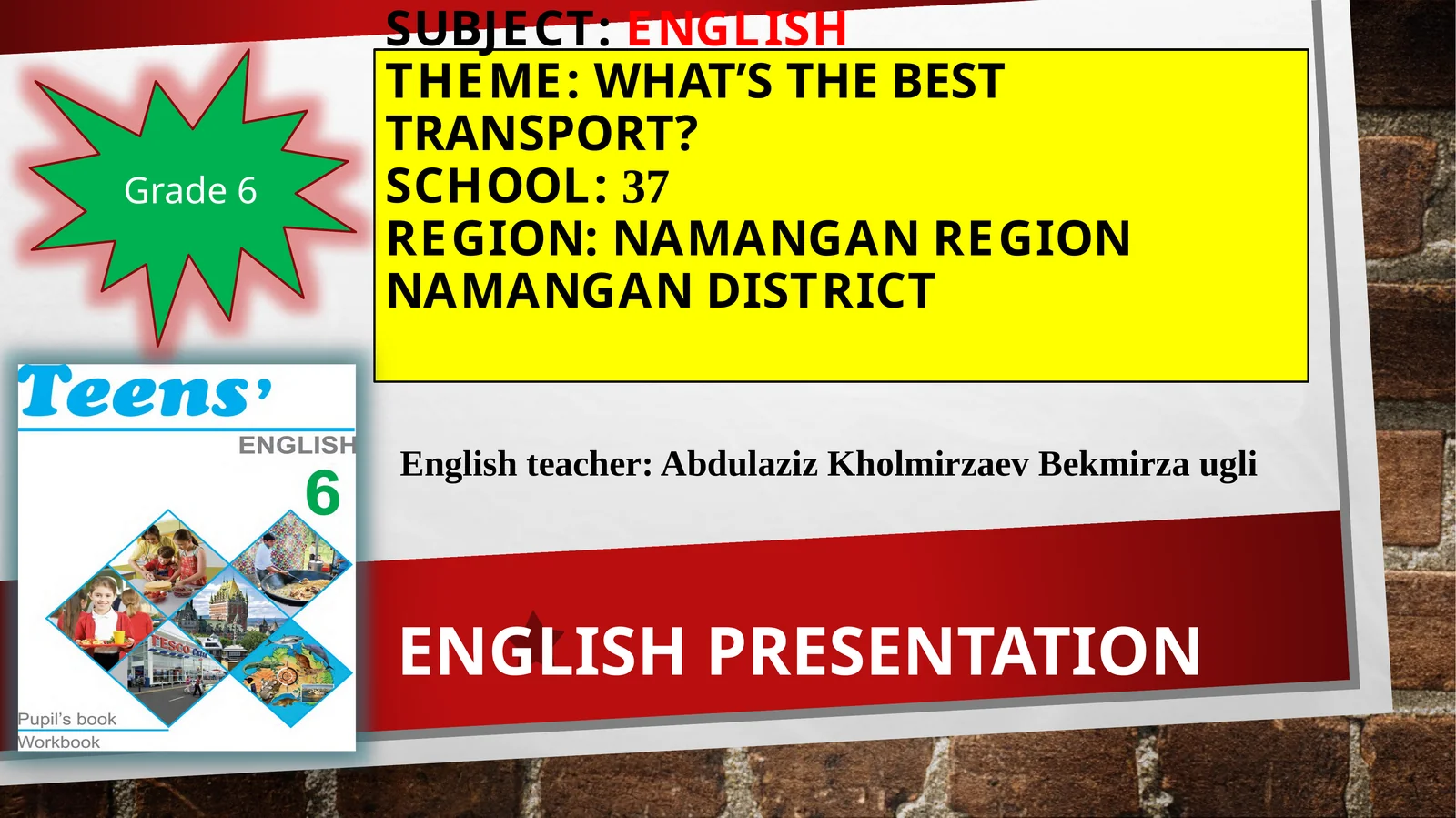 English Presentation