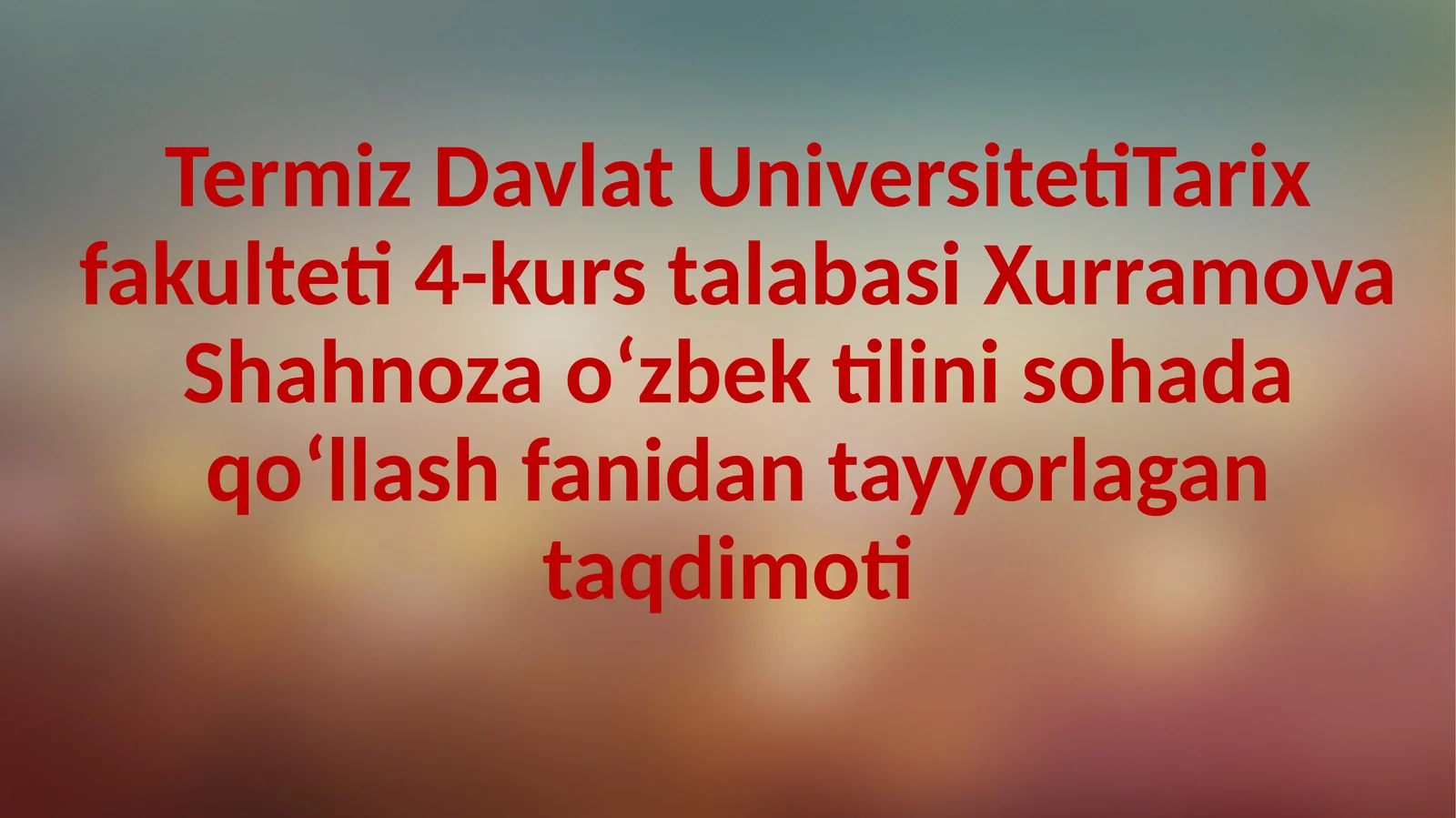 Oʻzbek hujjatchiligi tarixi va rivojlanishi