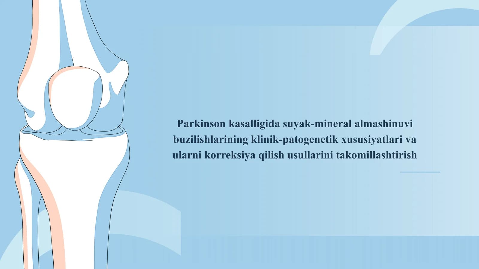 parkinson kasalligida suyak-mineral almashinuvi buzilishlarini klinik belgilari (Osteoporoz