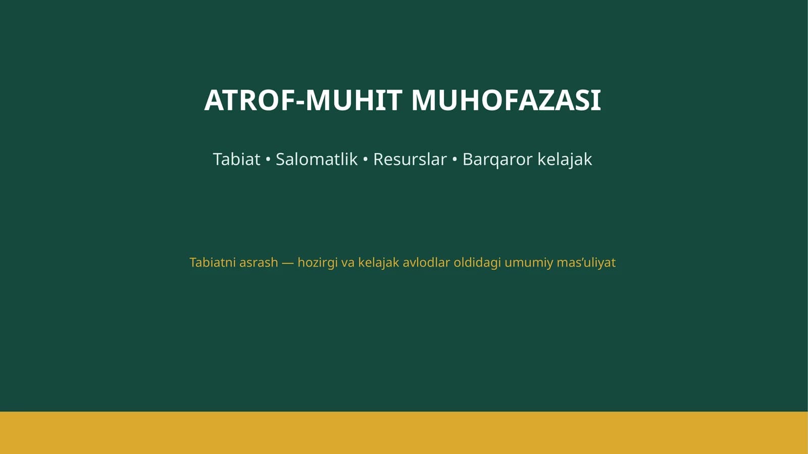ATROF-MUHIT MUHOFAZASI