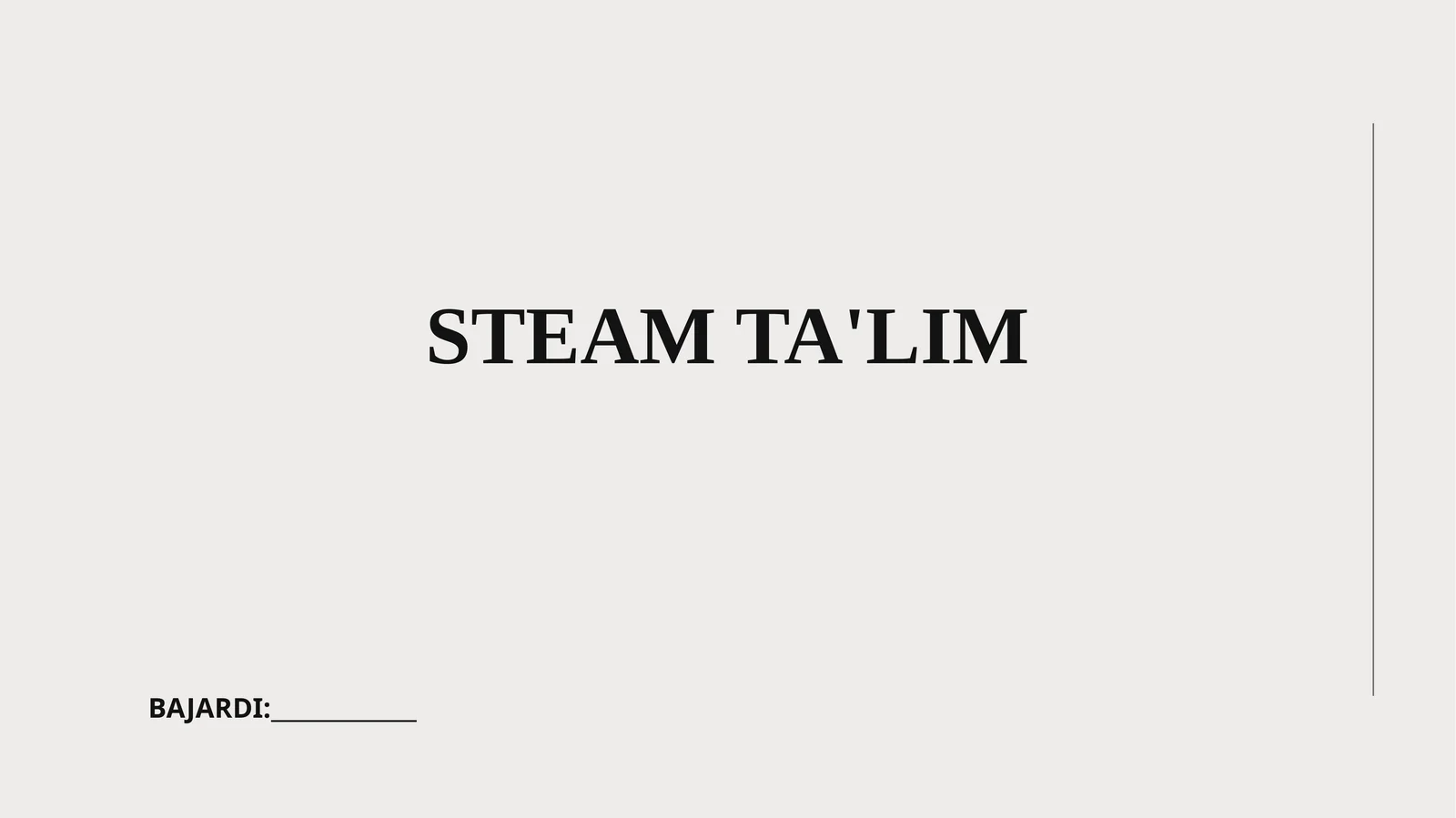 STEAM TA'LIM