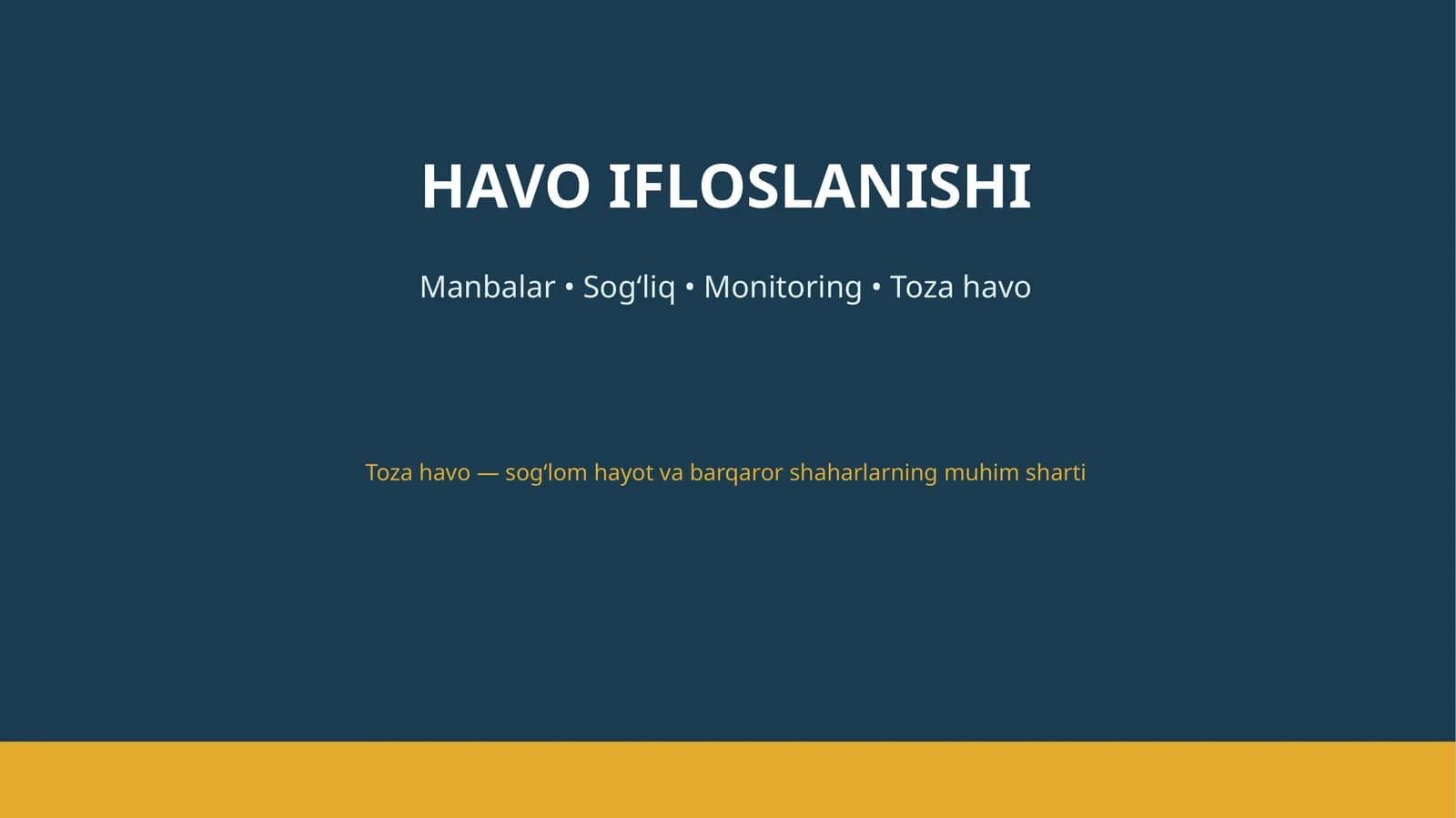 HAVO IFLOSLANISHI