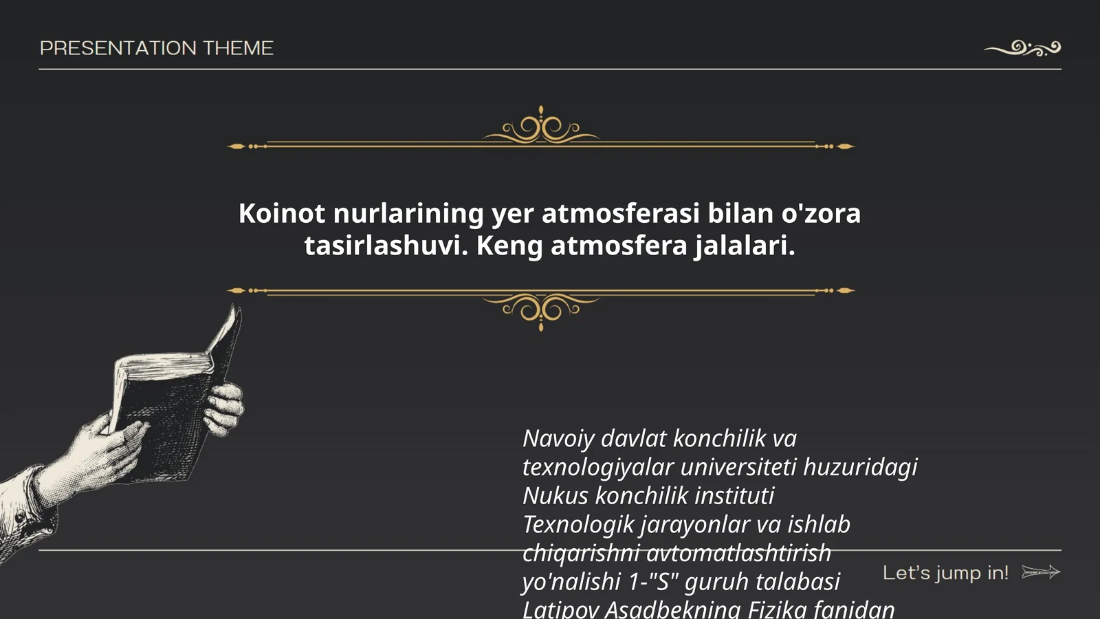 Koinot nurlarining yer atmosferasi bilan o'zora tasirlashuvi. Keng atmosfera jalalari