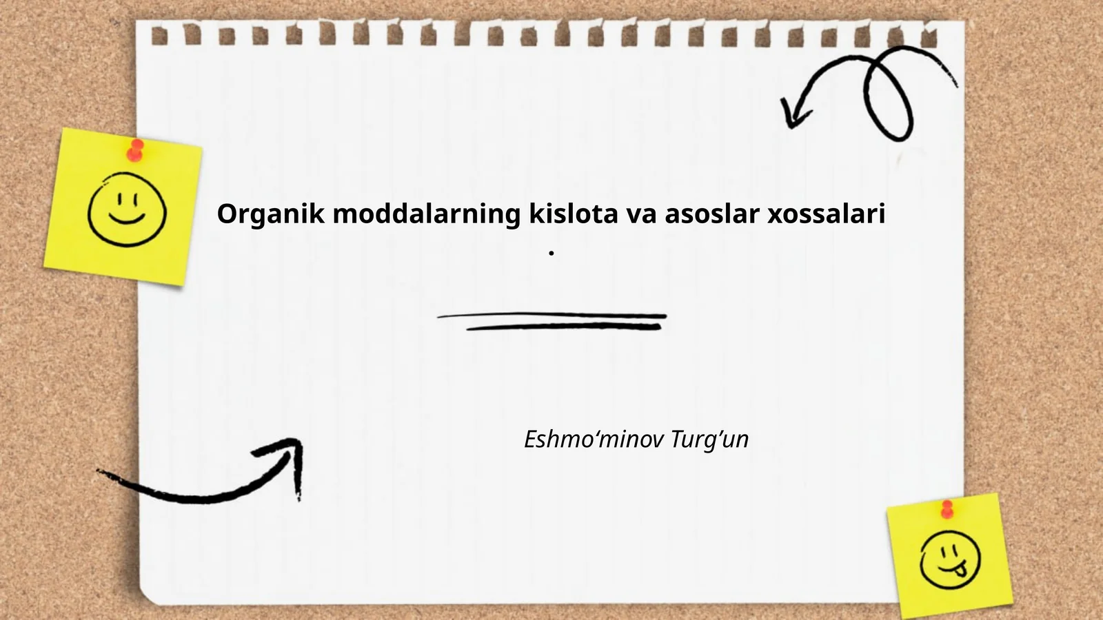 Organik moddalarning kislota va asoslar xossalari