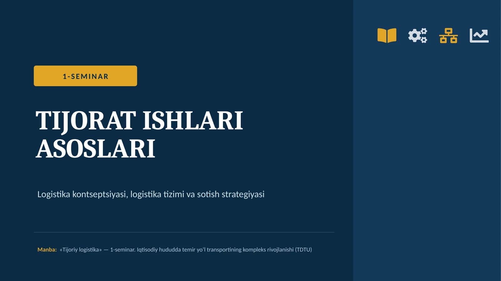 SEMINAR Tijorat Ishlari Asoslari