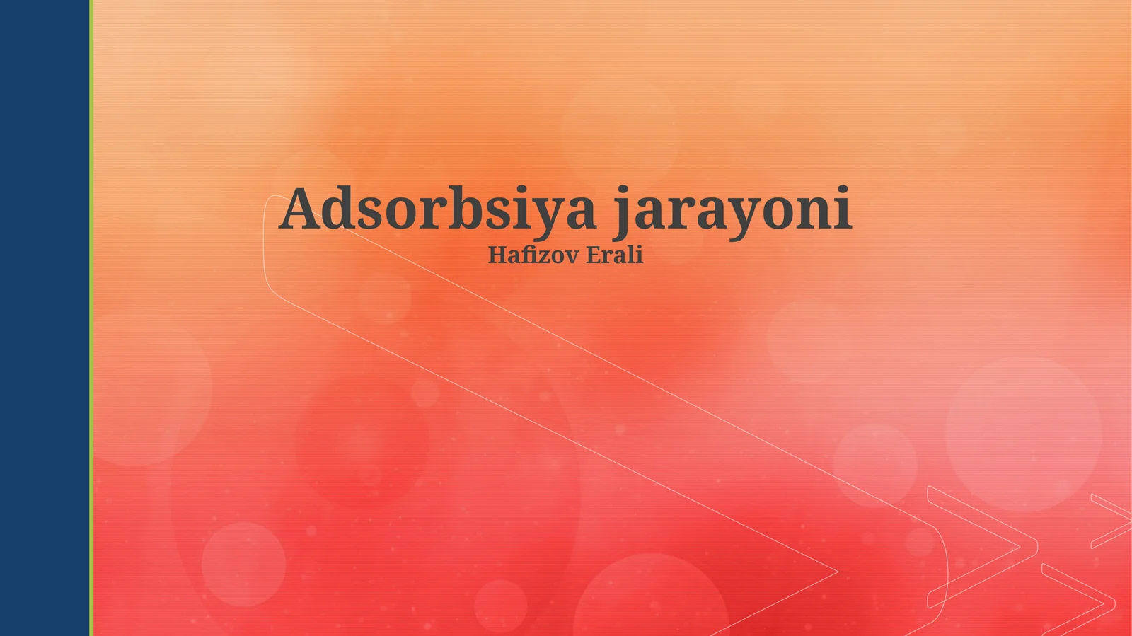 Adsorbsiya jarayoni