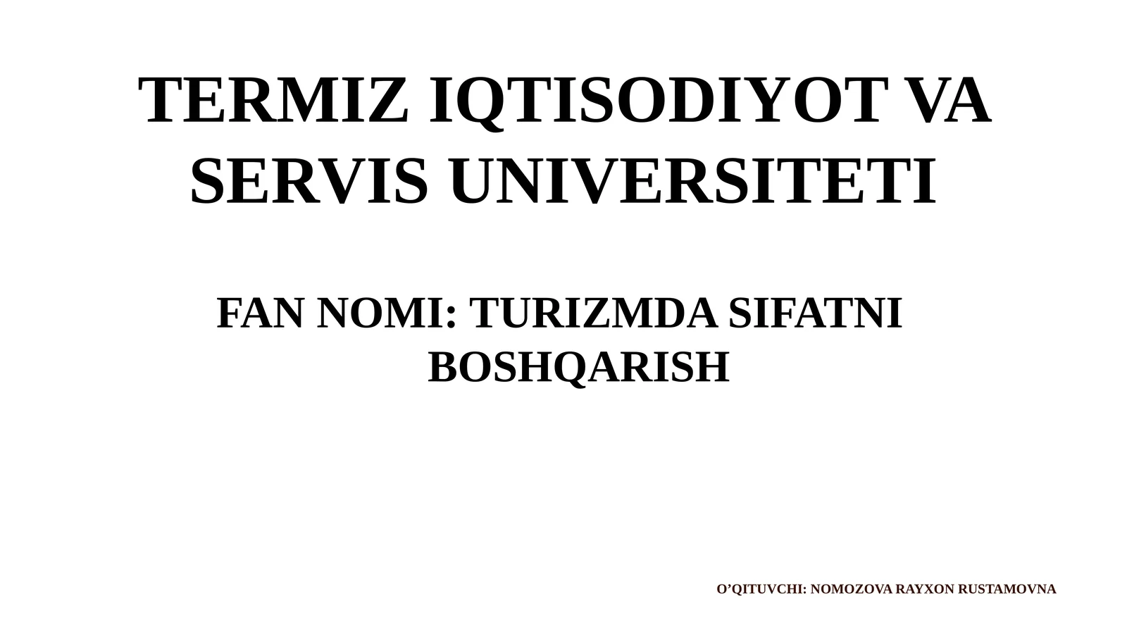 Turizmda Sertifikatlash