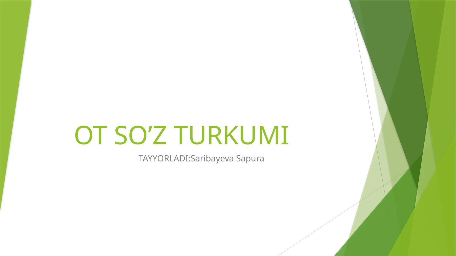 Ot so‘z turkumi