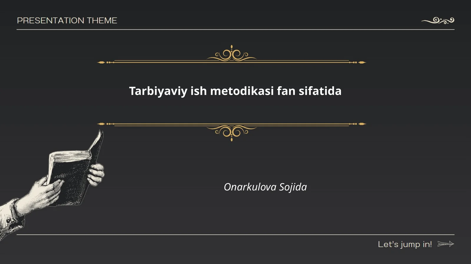 Tarbiyaviy ish metodikasi fan sifatida