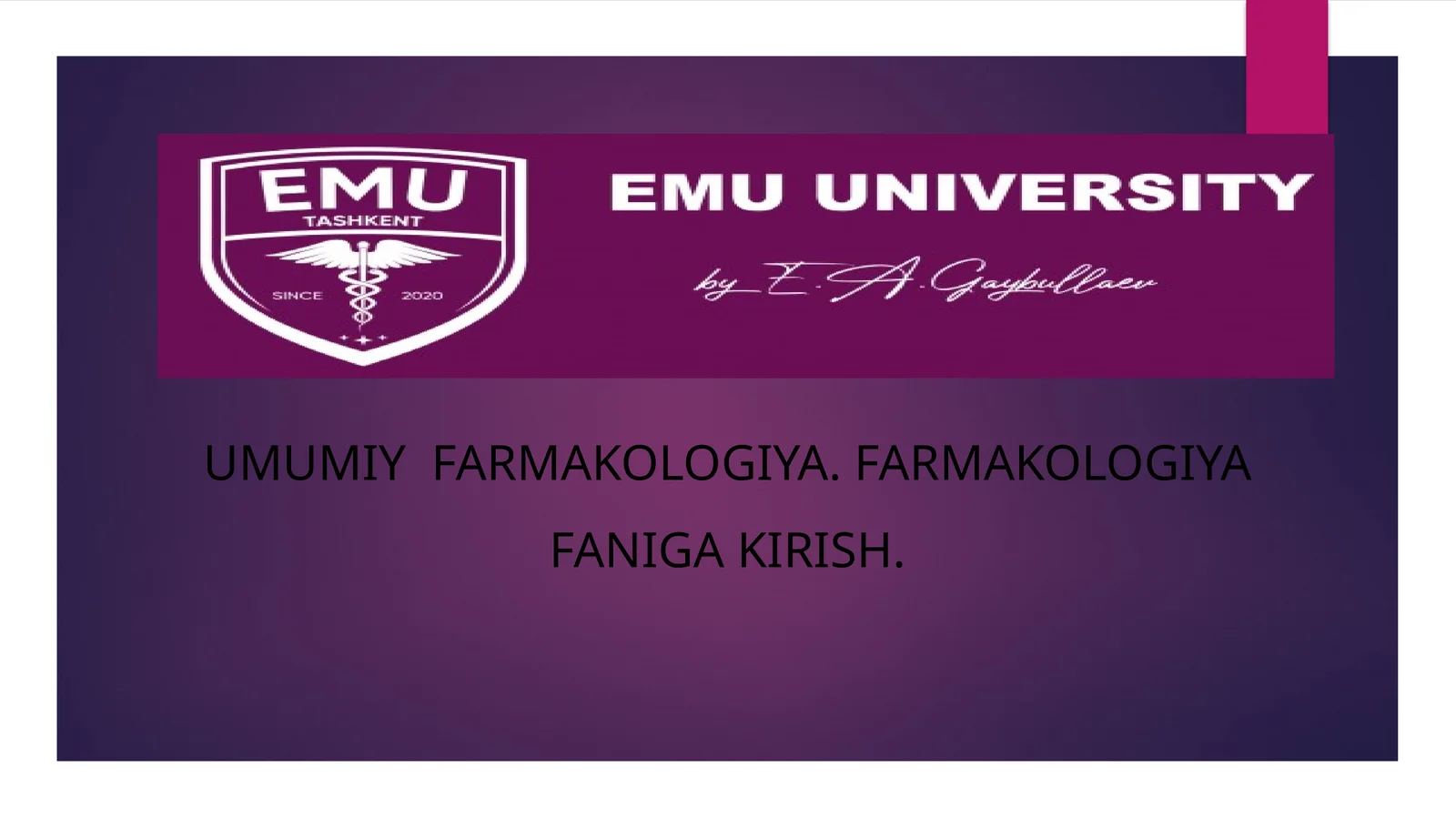 Umumiy farmakologiya