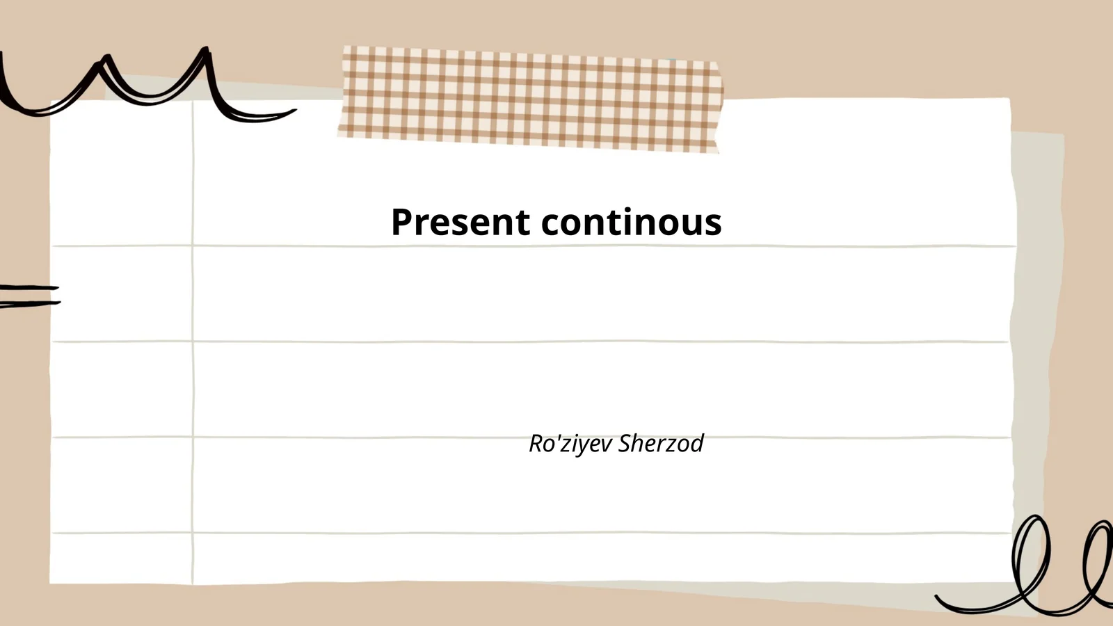 Present continous