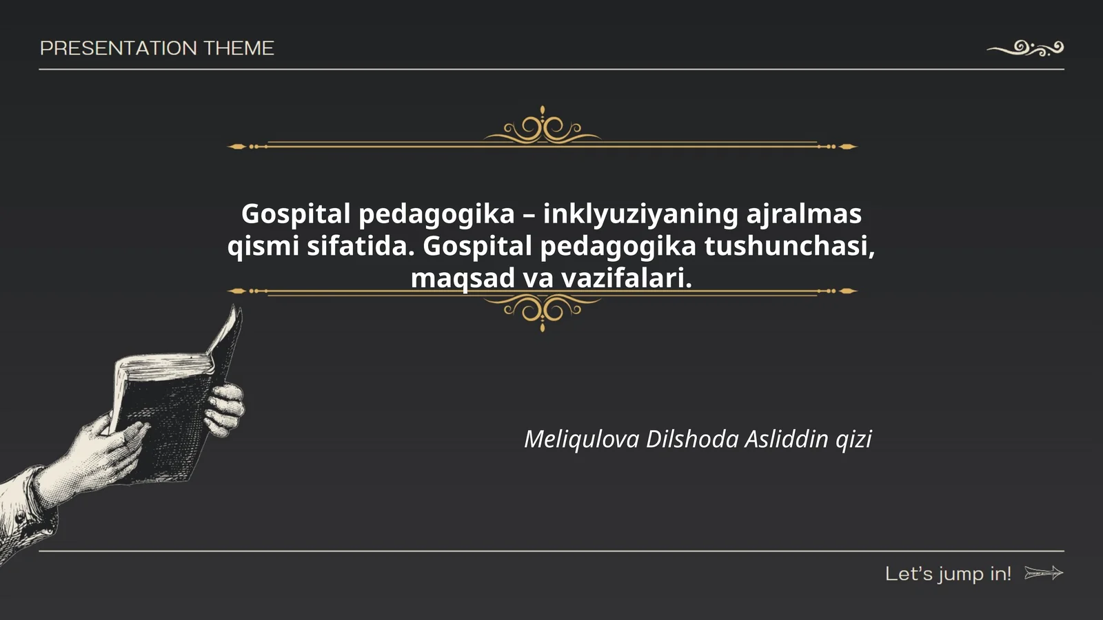 Gospital pedagogika – inklyuziyaning ajralmas qismi