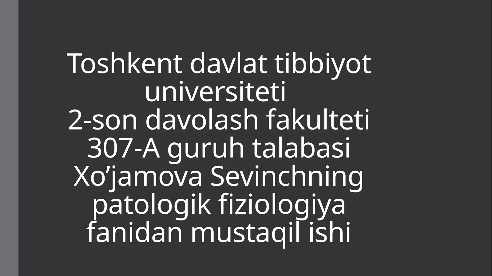 Ekstremal holatlar patofiziologiyasi