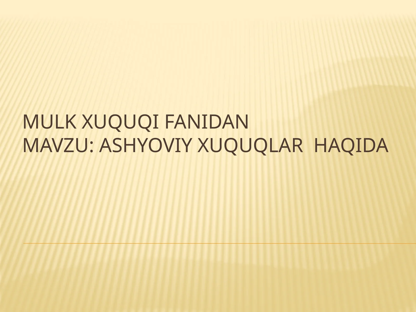 Ashyoviy huquqlar