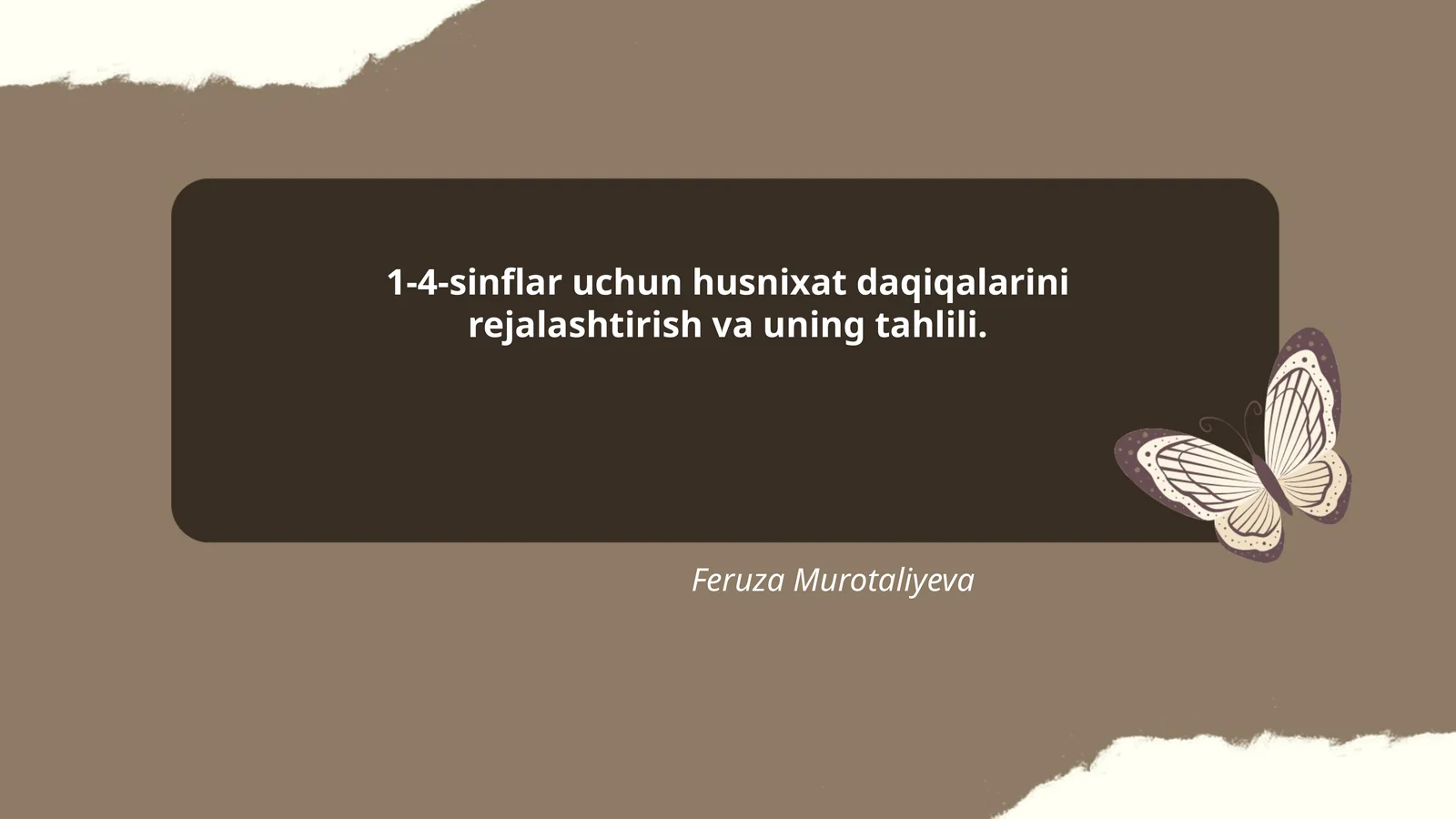 Husnixat daqiqalarini rejalashtirish va uning tahlili
