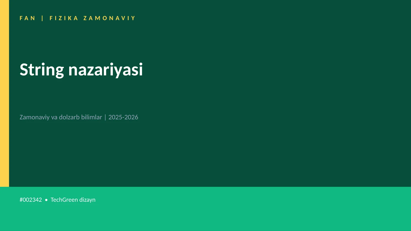 String nazariyasi