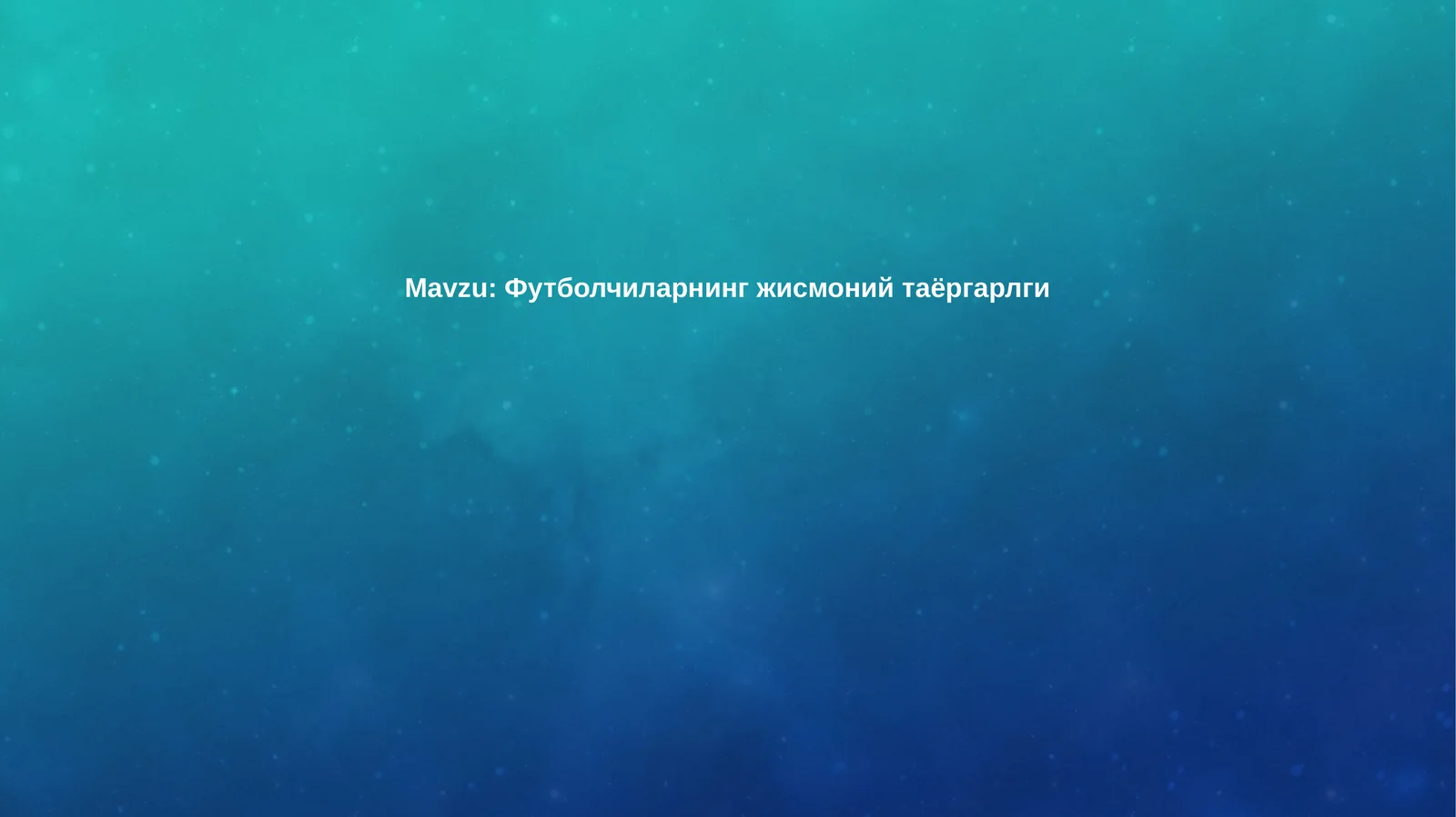 Umumiy jismoniy tayyorgarlik