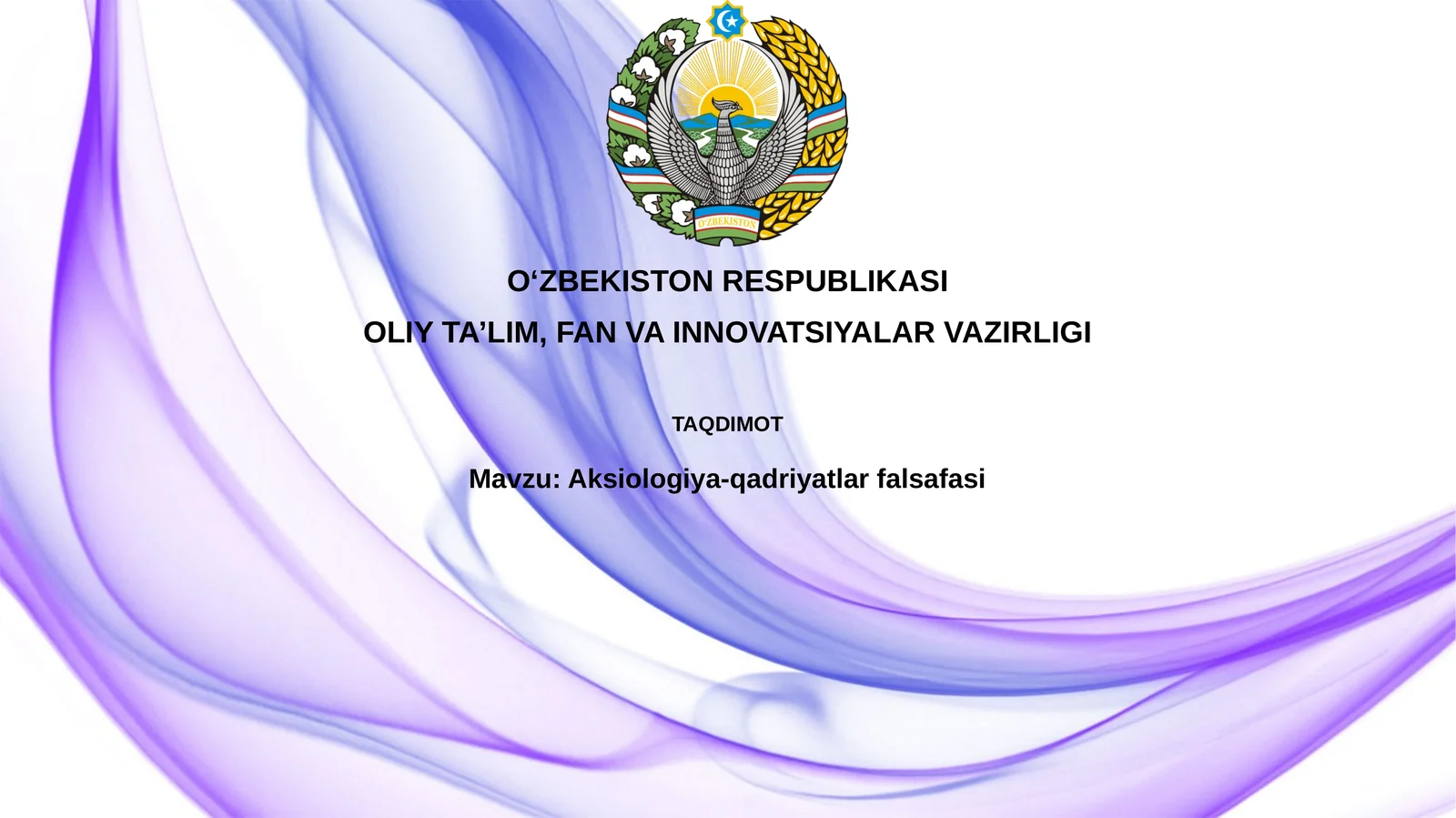 Aksiologiya-qadriyatlar falsafasi