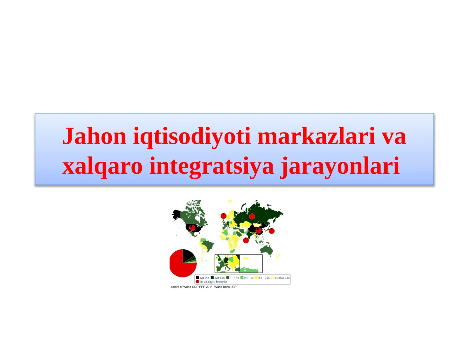 Jahoniqtisodiyotimarkazlarivaxalqarointegratsiyajarayonlari