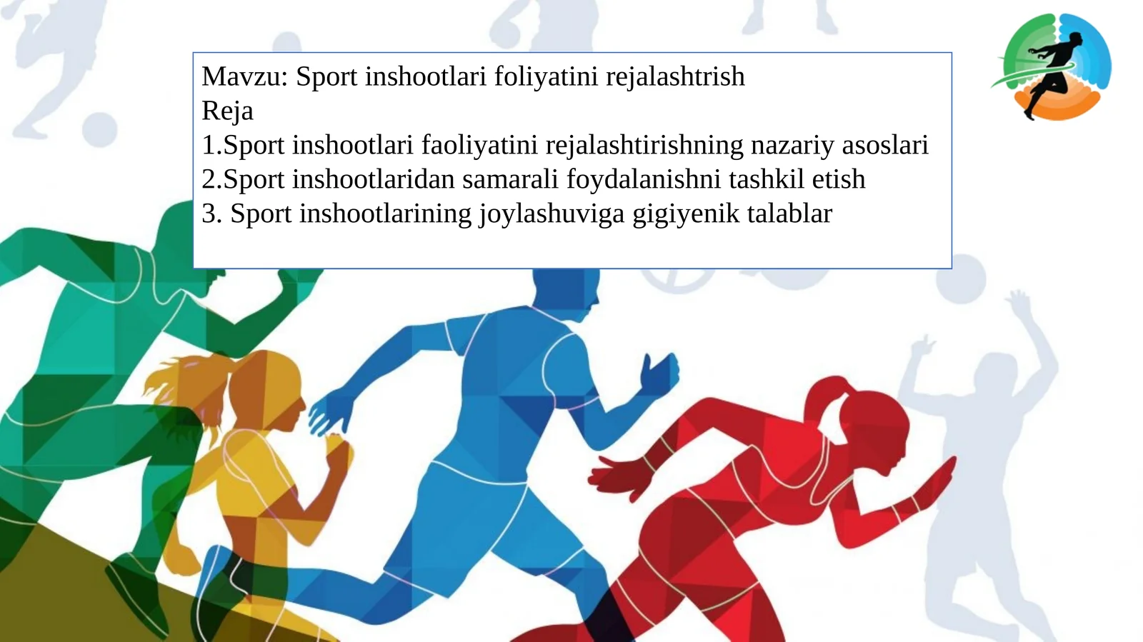 Sport inshootlari foliyatini rejalashtrish