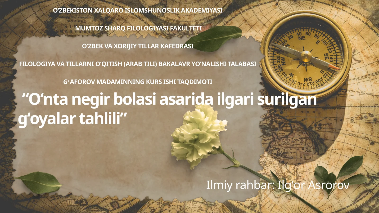 "O'nta negr bolasi" asarida ilgari surilgan g'oyalar