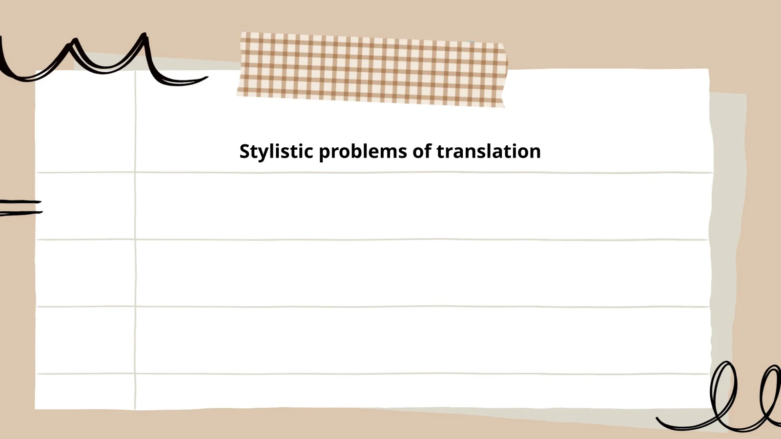 Stylistik tarjima muammolari