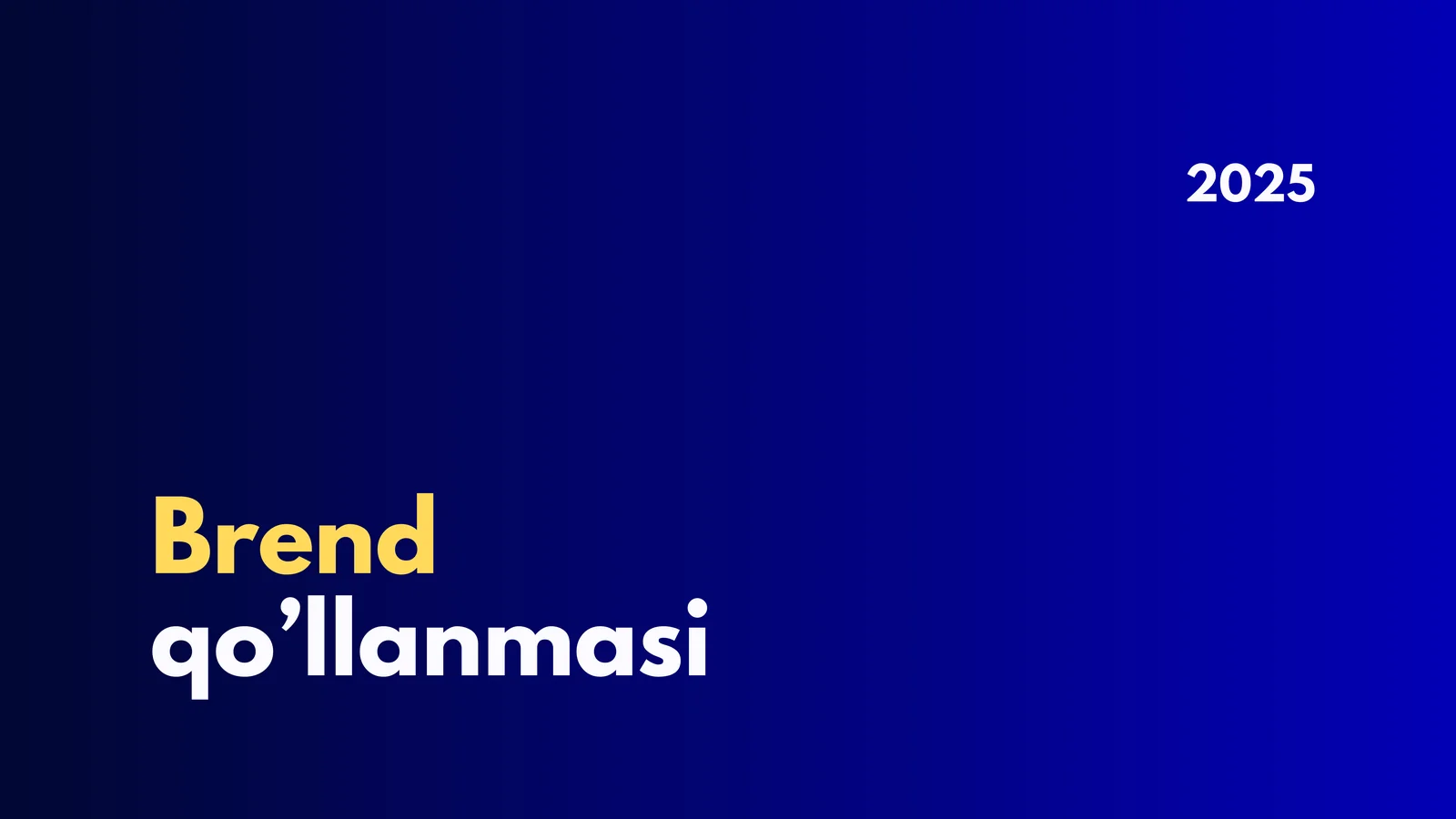 Brend qo'llanmasi (shablon uchun)
