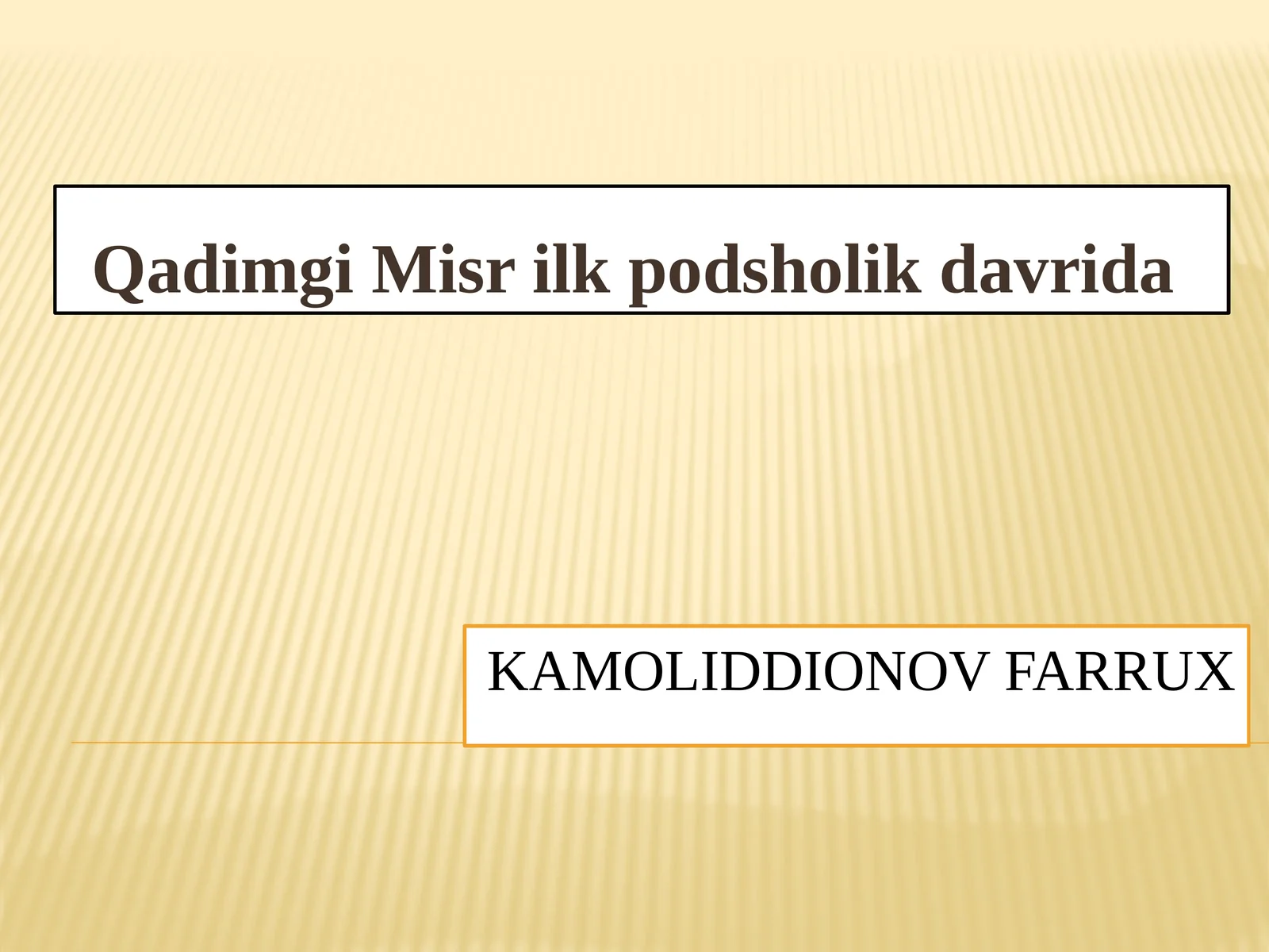 Qadimgi Misrlik podsholik davrida
