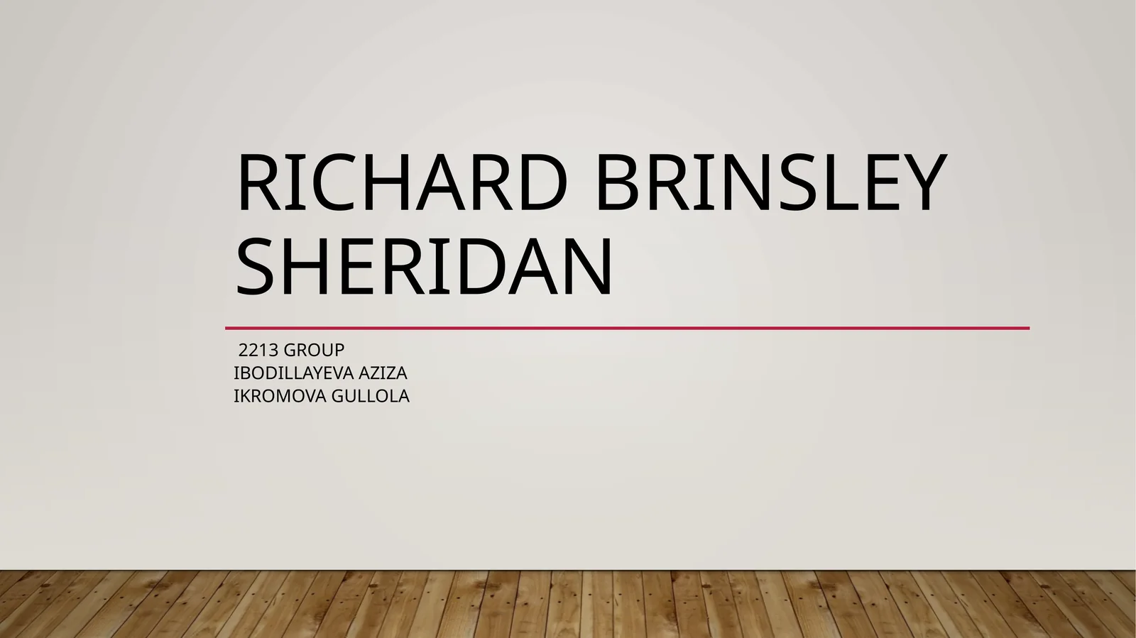 Richard Brinsley Sheridan