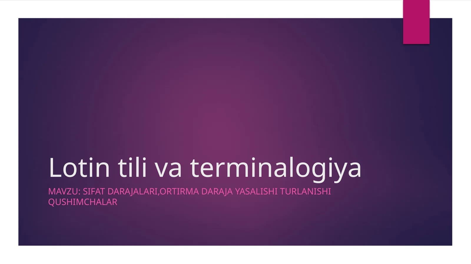 Lotintilivaterminalogiya